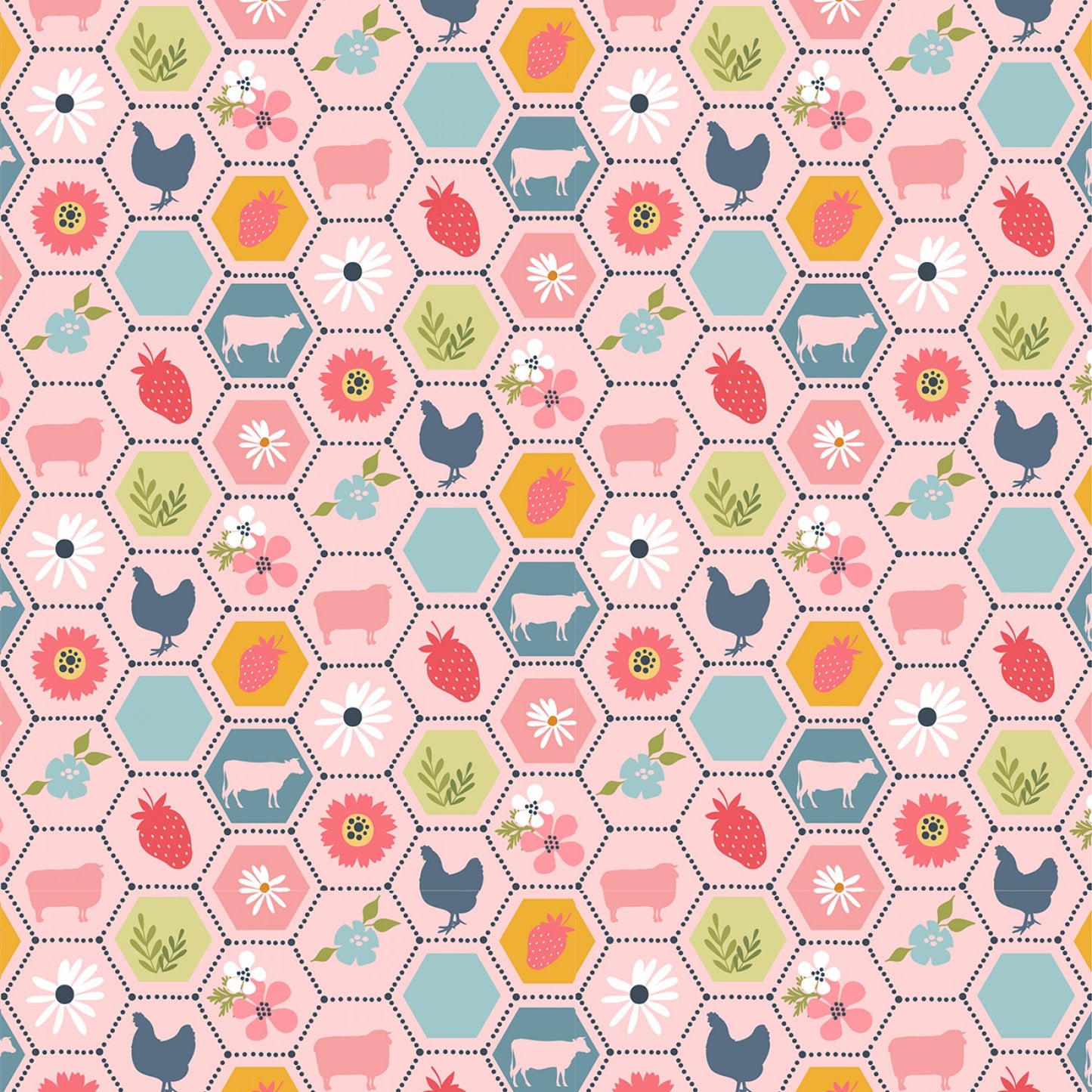 Poppie Cotton Fabrics - Terri Conrad - Sunshine and Chamomile - Fat Quarter Fabric Bundle 21pcs