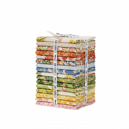 RJR Fabrics -  Elizabeth Halpern - Honeybee Garden - Fat Quarter Fabric Bundle 16pcs