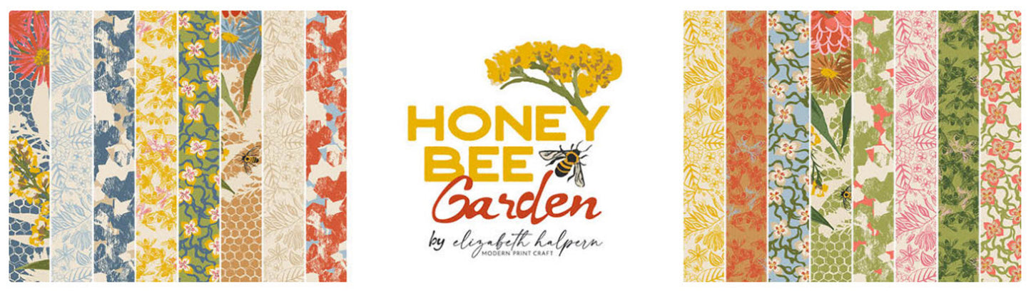 RJR Fabrics - Elizabeth Halpern - Honeybee Garden - Fat Quarter Fabric Bundle 16pcs