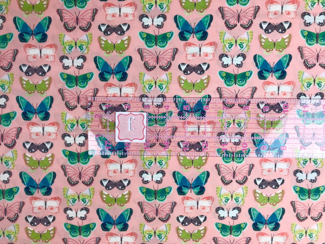 riley blake fabrics midsumer meadow katherine lenius flutter salmon Fabric Fetish
