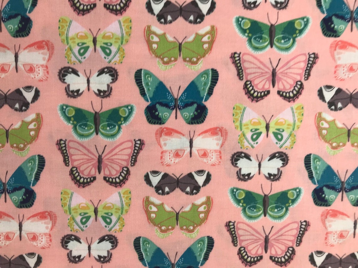 riley blake fabrics midsumer meadow katherine lenius flutter salmon Fabric Fetish
