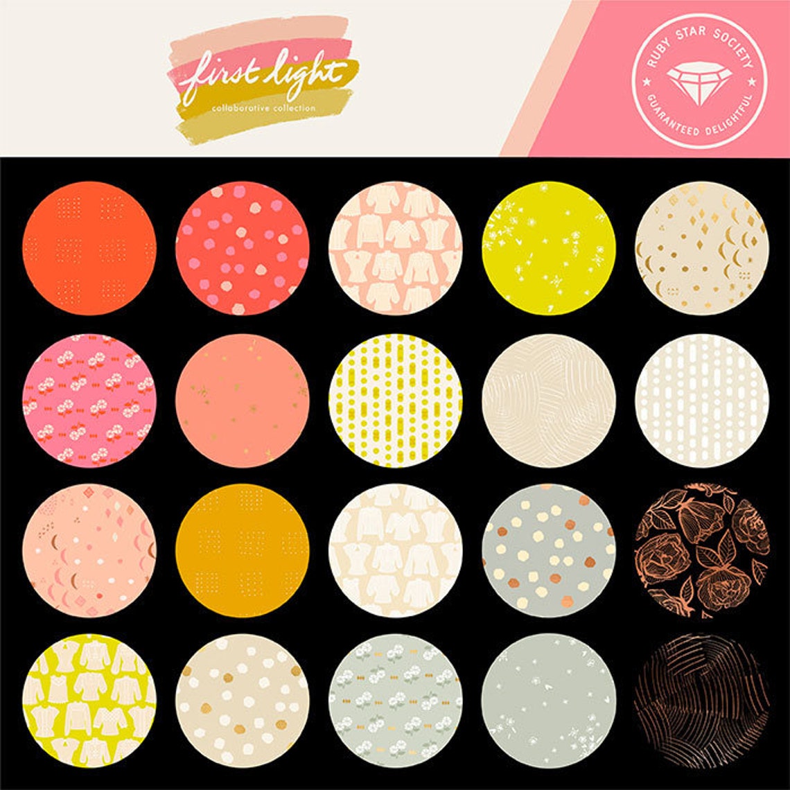 ruby star society moda fabrics first light 30 piece fat quarter bundle Fabric Fetish