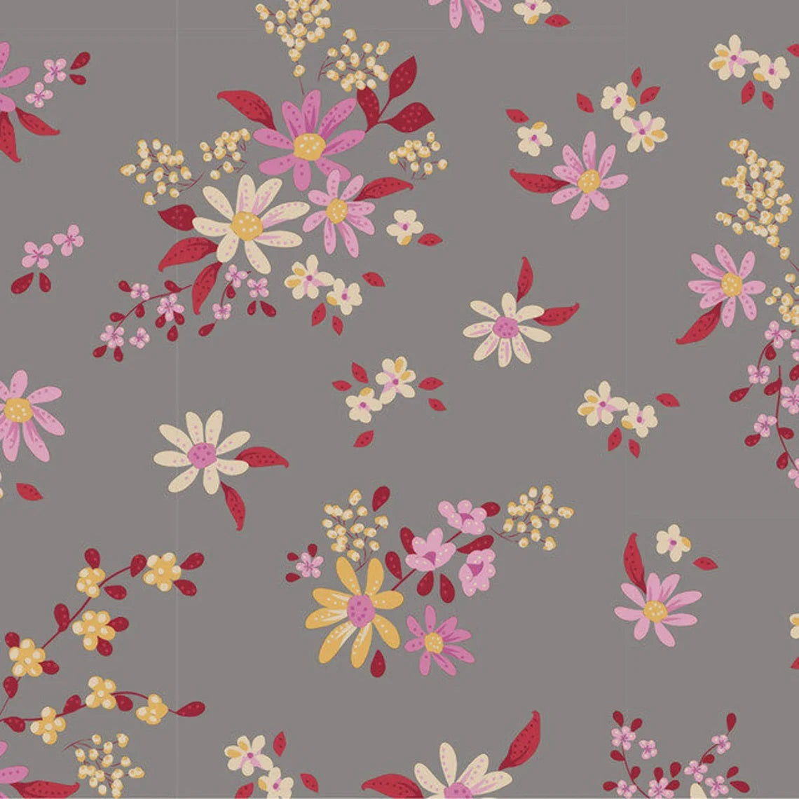 tilda fabrics chic escape daisyfield grey Fabric Fetish
