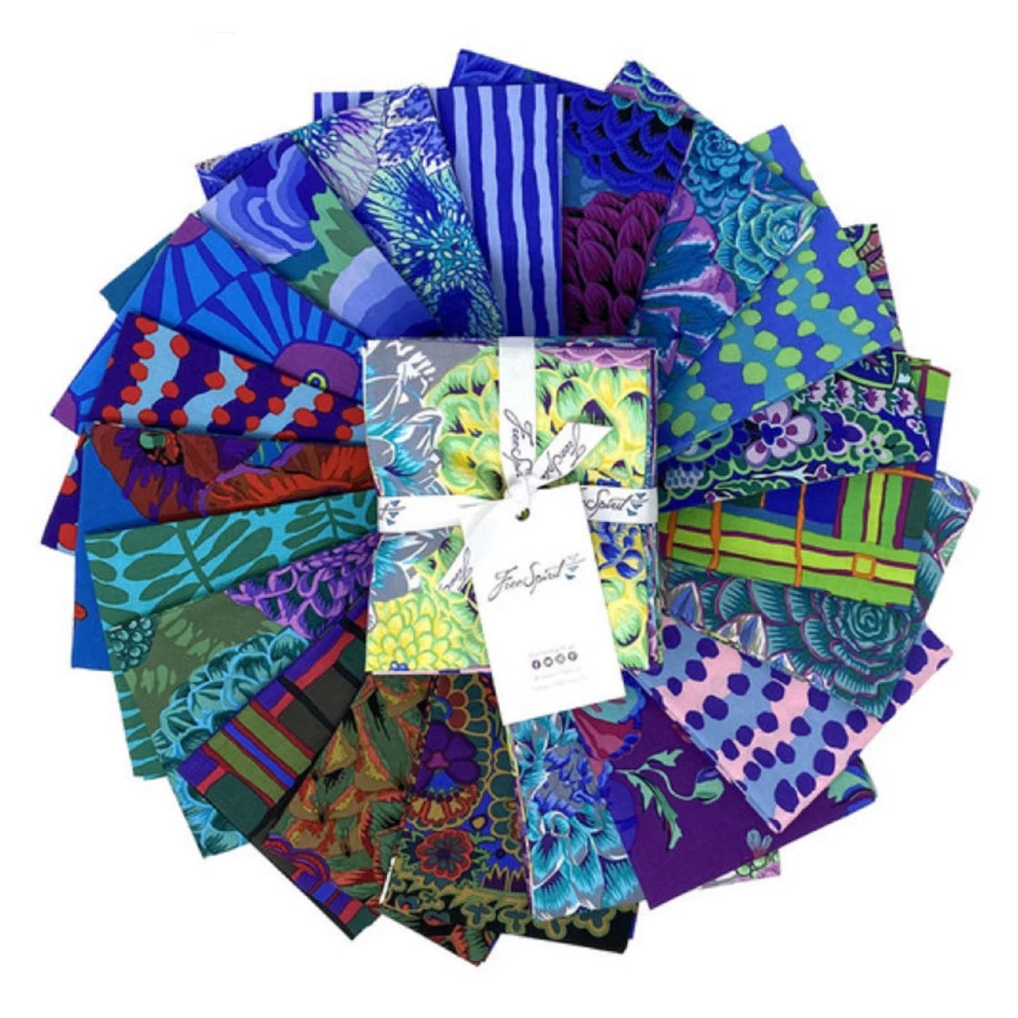 Freespirit Fabrics - Kaffe Fassett - August 2022 Cool Bundle 20pc Fabric Fetish