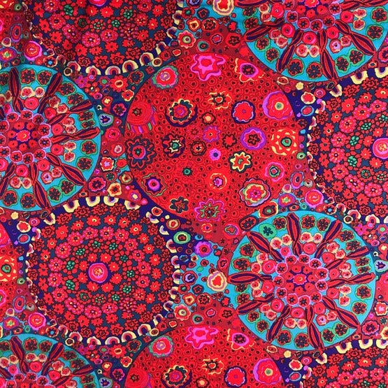 Kaffe Fassett Millefiore Red Fabric Fetish