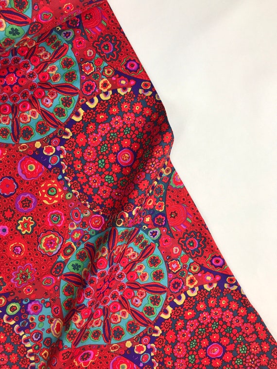 freespirit fabrics kaffe fassett collective kaffe fassett millefiore red 100 quilters cotton Fabric Fetish