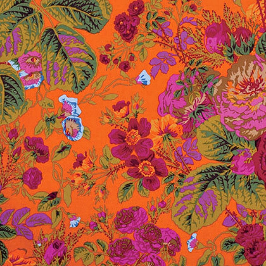 Gradi Flora Tomato Philip Jacobs Kaffe Fassett PWPJ053 100% Quilters Cotton Fabric Fetish