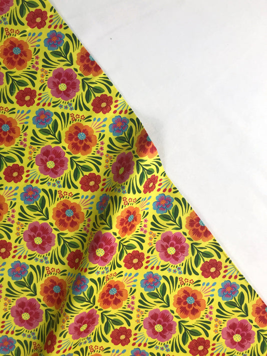 Floral Yellow - Viva Mexico - Deborah Curiel - Paintbrush Studio Fabric 100% Quilters Cotton Fabric Fetish
