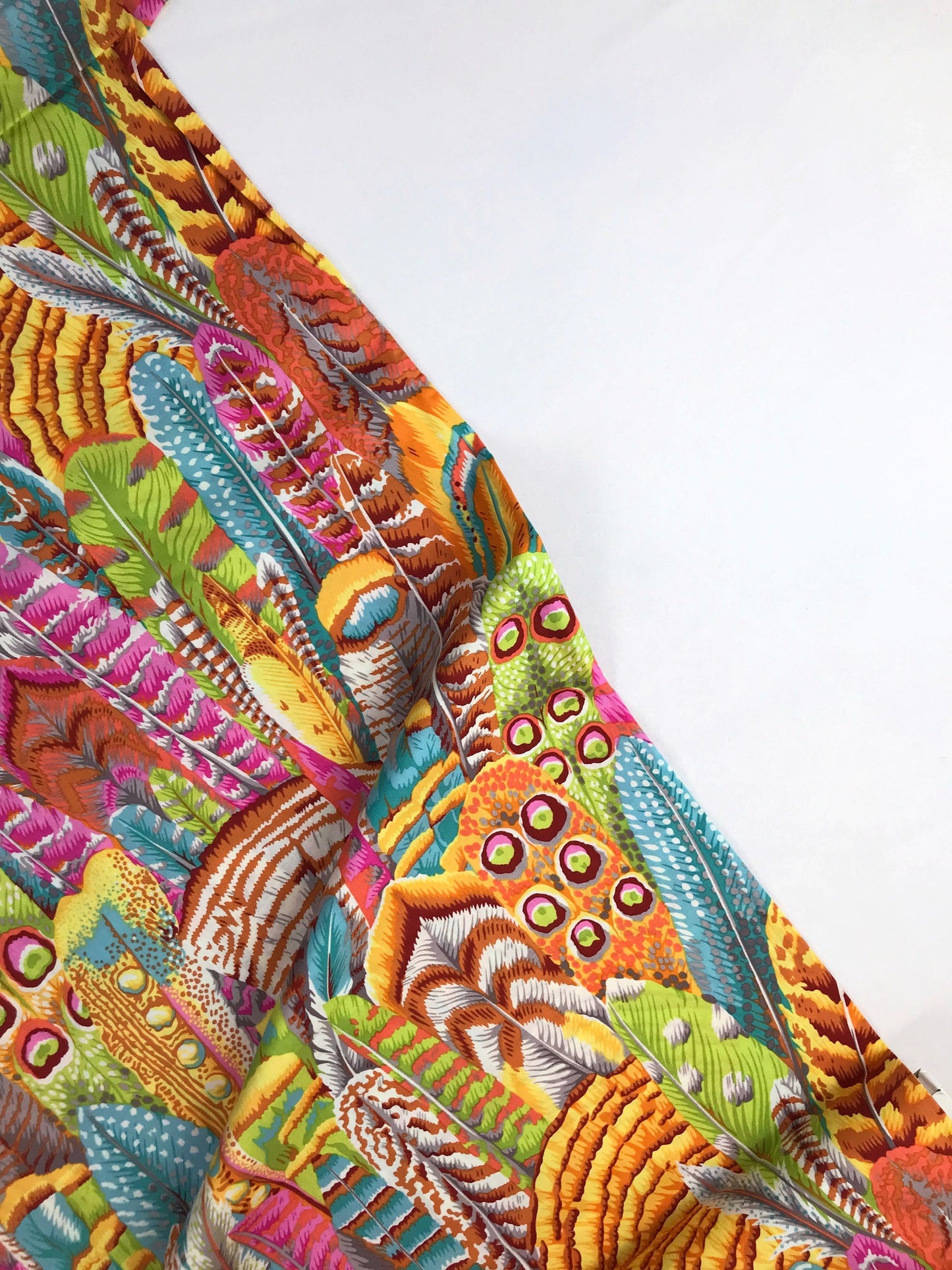 Feathers Yellow Kaffe Fassett Collective Classics Collection FreeSpirit Fabric PWPJ055 100% Quilters Cotton Fabric Fetish