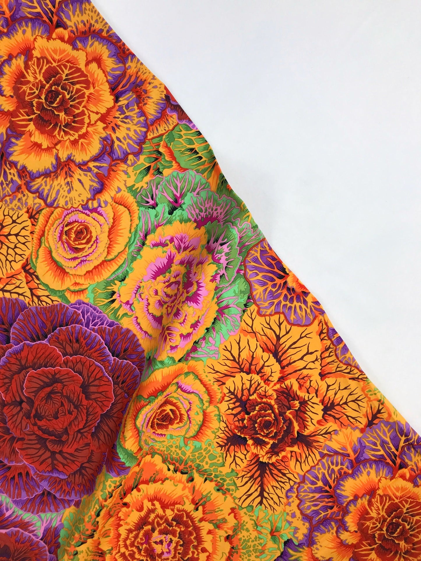 Brassica Orange Philip Jacobs Kaffe Fassett Collective PWPJ051 100% Quilters Cotton Fabric Fetish