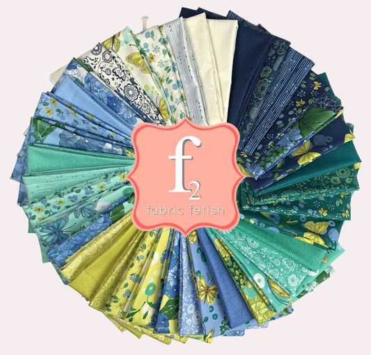 Cottage Bleu 38 Piece Bundle Robin Pickens Moda Fabrics Fabric Fetish