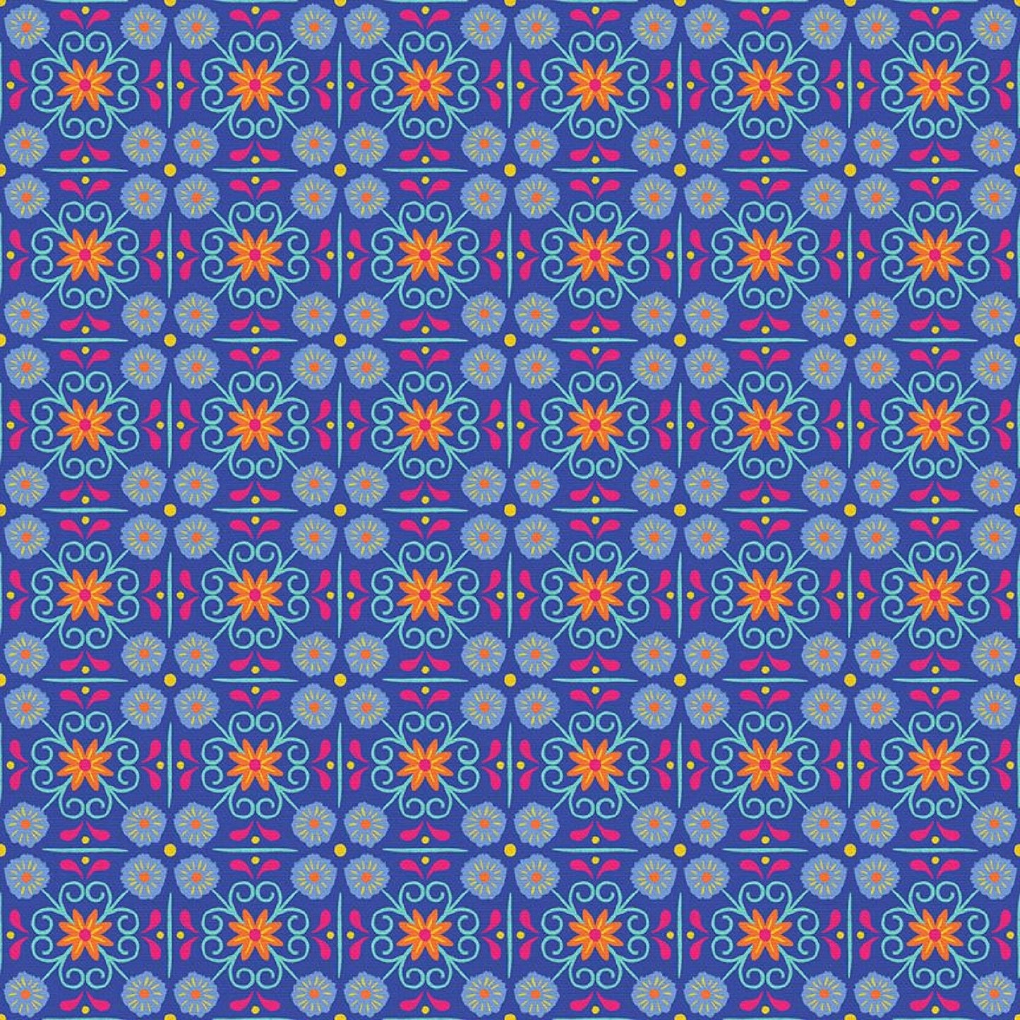 Mosaic Tile Dia De Muertos Day of the Dead Deborah Curiel Paintbrush Studio Fabric 100% Quilters Cotton Fabric Fetish