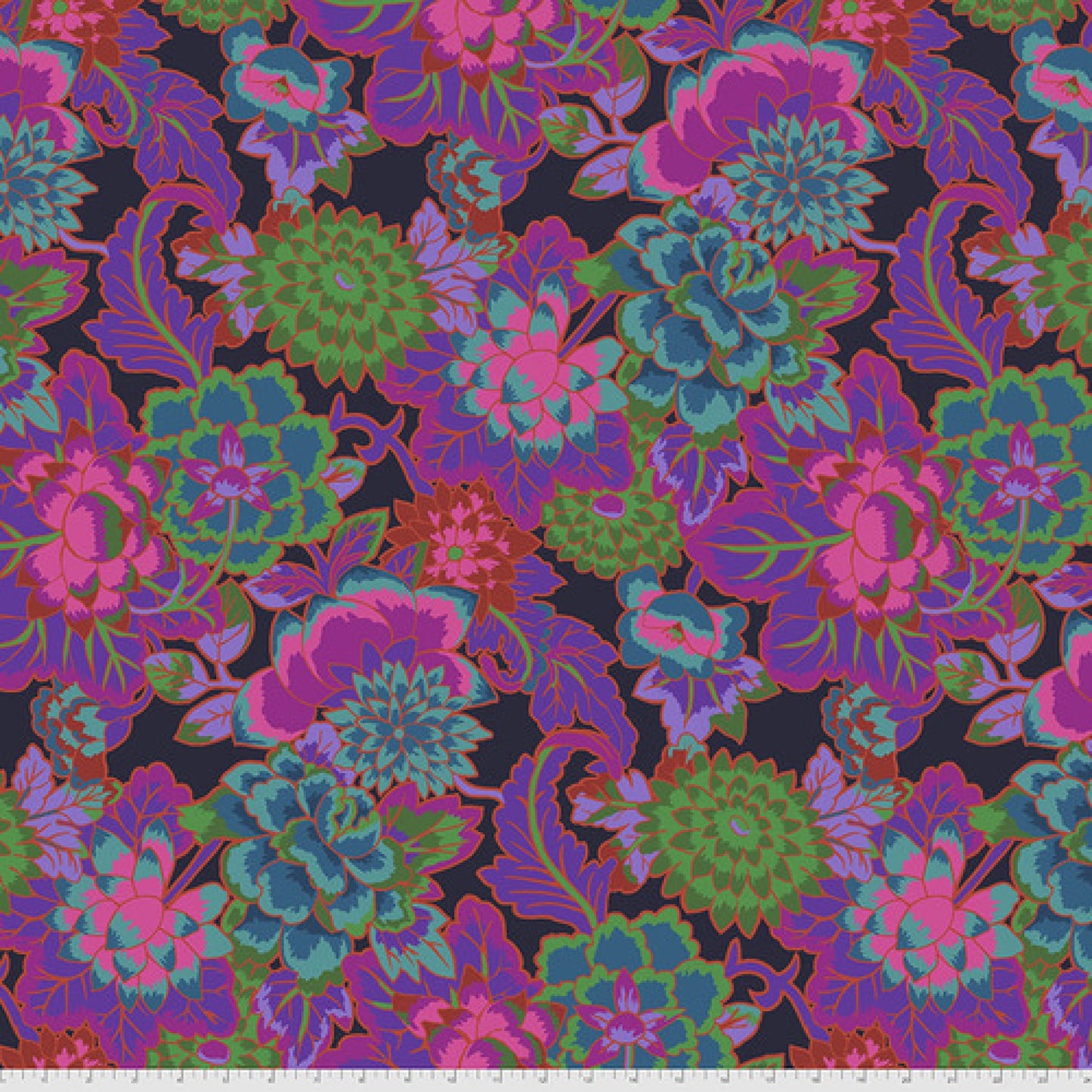 Cloisonne Purple Kaffe Fassett PWGP046 Orange 100% Quilters Cotton Fabric Fetish