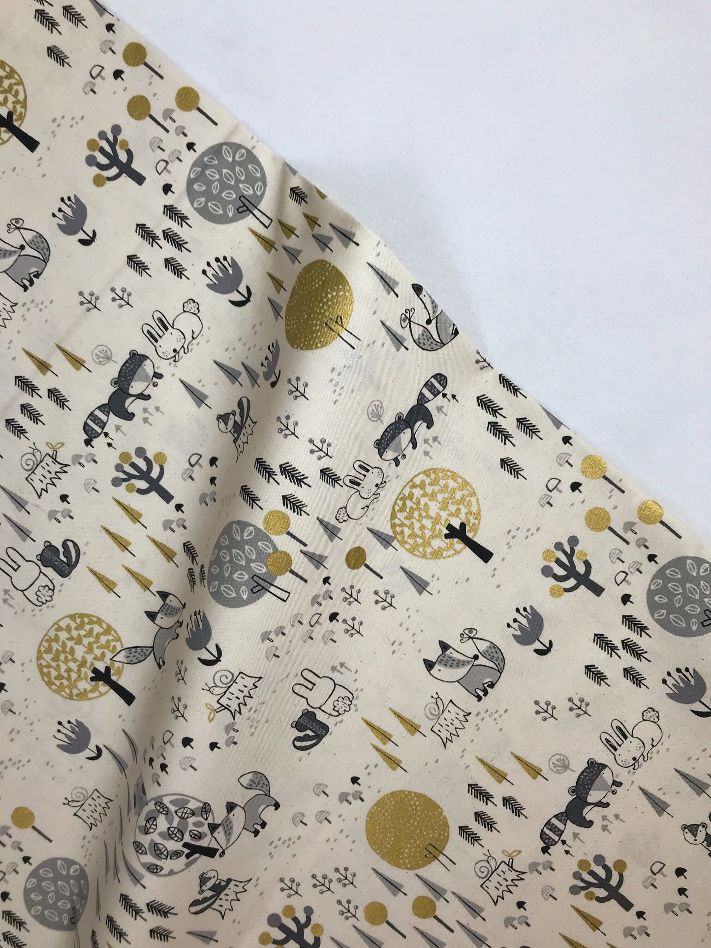 Kitsunekun to Tomodachi Fox and Friends Gold METALLIC Hitomi Osumi Nightfall Omatsuri Nakama Cotton + Steel Quilters Cotton HO300 BK4UM Fabric Fetish