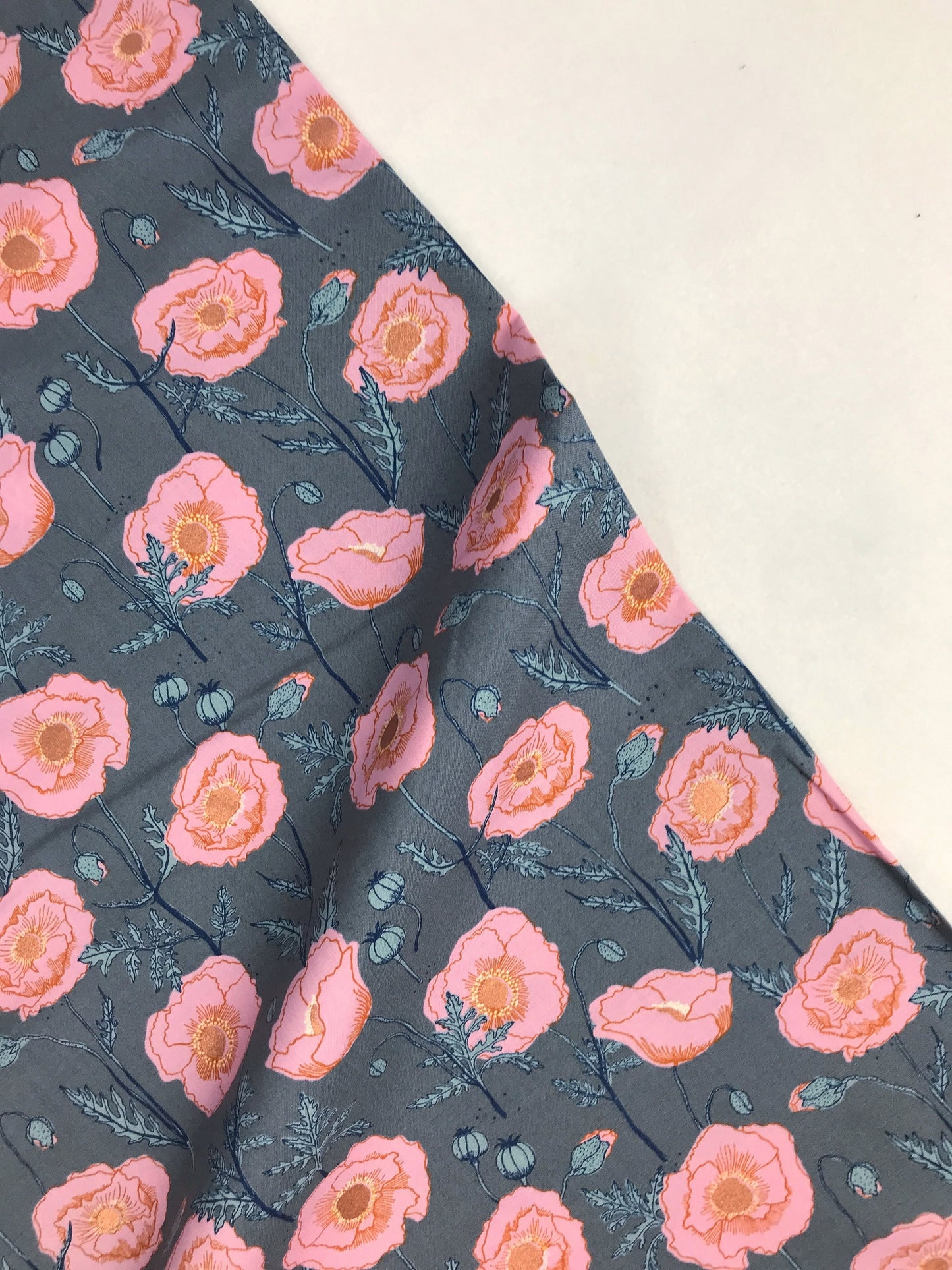 Icelandic Poppies Gold - Copper METALLIC - Unruly Nature - Jen Hewett - Ruby Star Society Fabric - Moda 100% Quilters Cotton - RS6012-14M