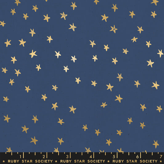 starry bluebell gold metallic starryruby star society fabric moda rs4006 26m Fabric Fetish