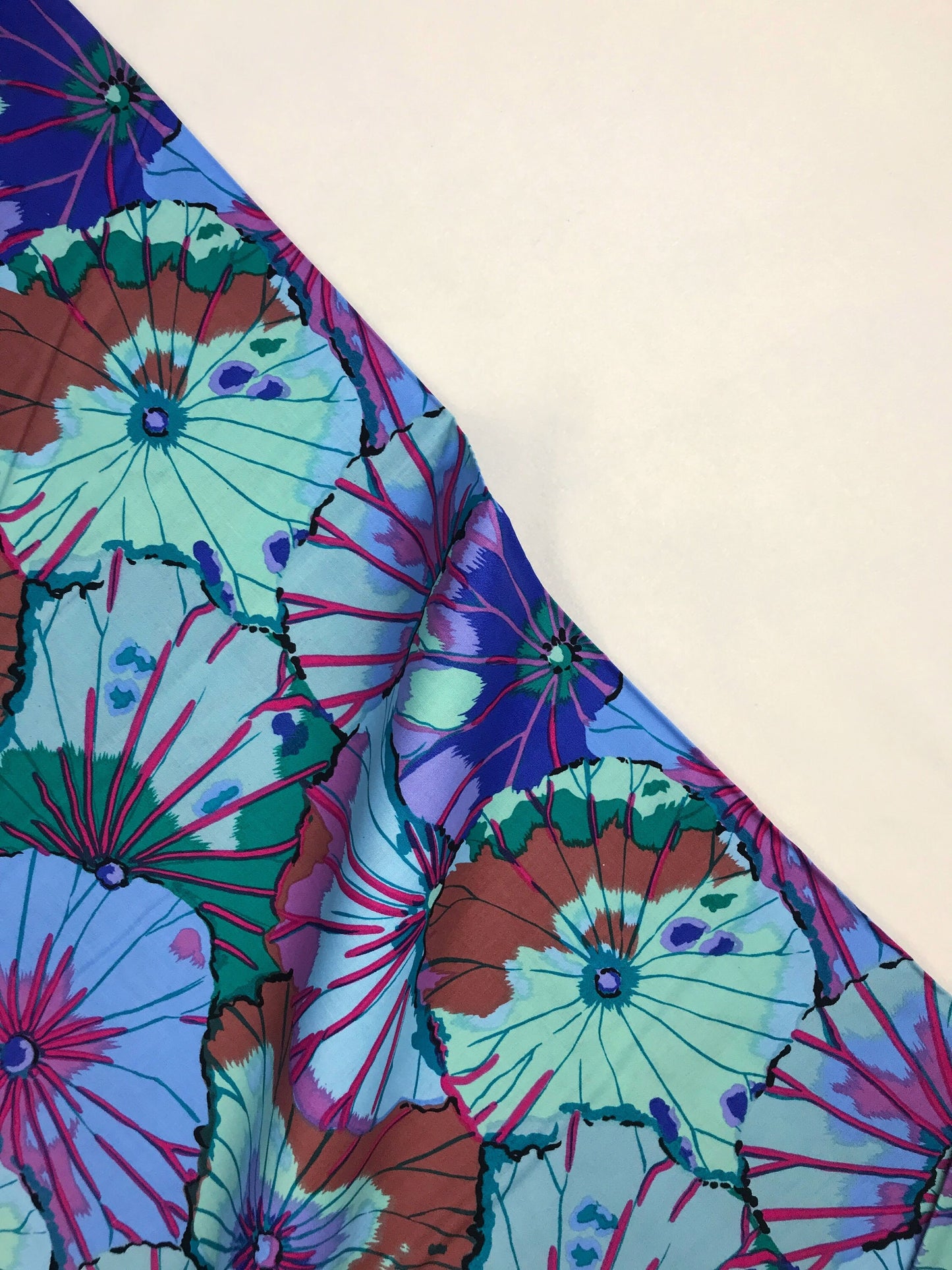 Lotus Leaf Blue PWGP029 Kaffe Fassett Classics 100% Quilters Cotton Fabric Fetish