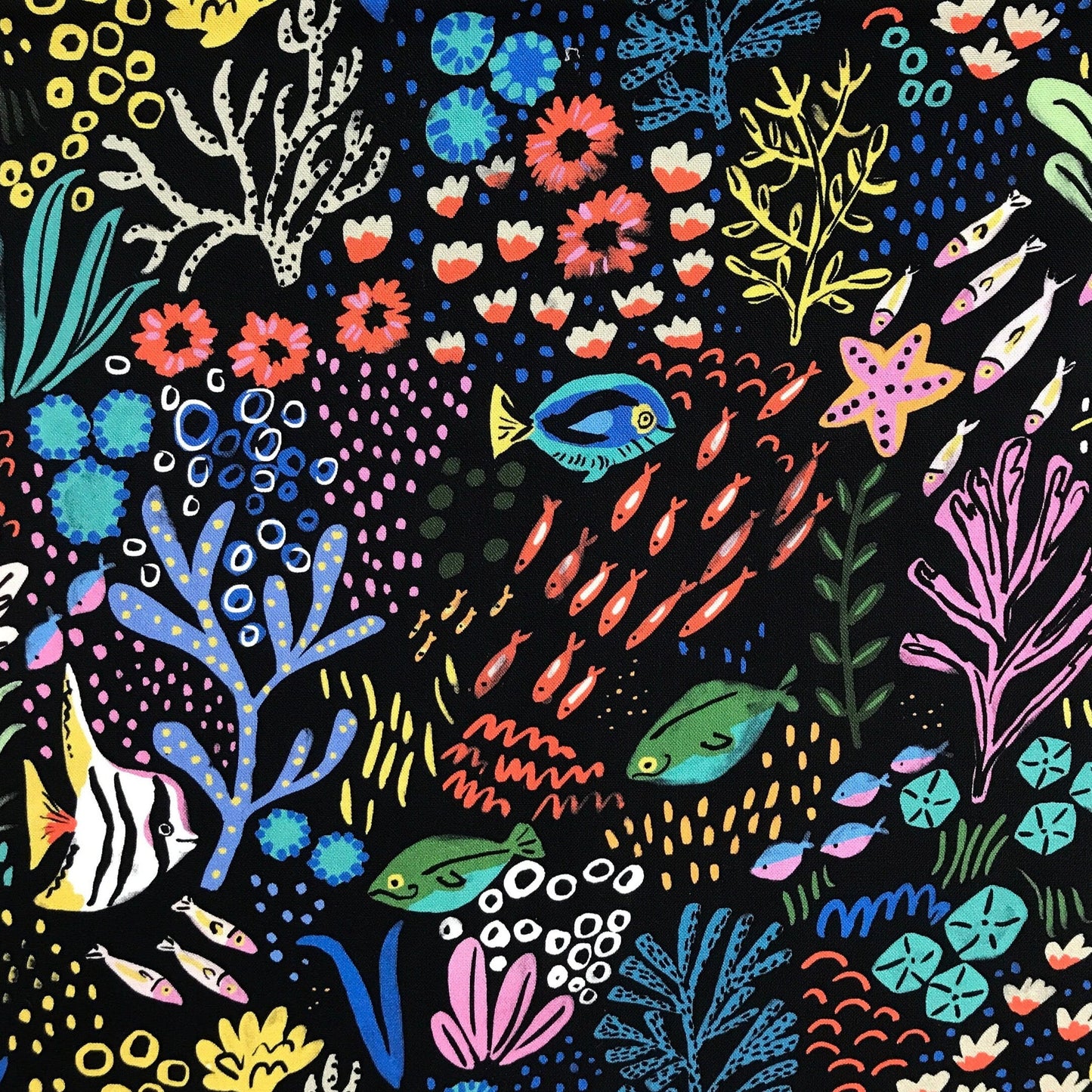 Coral Reef Aquatic Paradise Louise Cunningham Dashwood Studio Quilters Cotton 2098 AQUA Fabric Fetish