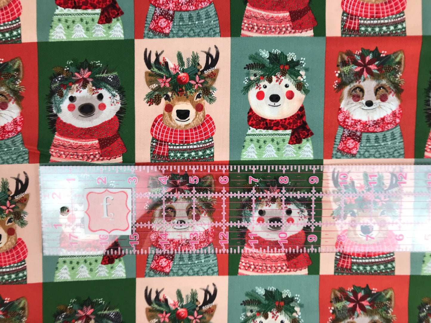 Christmas Squad Multi PANEL 16"x44" (4 Rows) Christmas Squad Mia Charro Freespirit Fabrics 100% Quilters Cotton Fabric Fetish