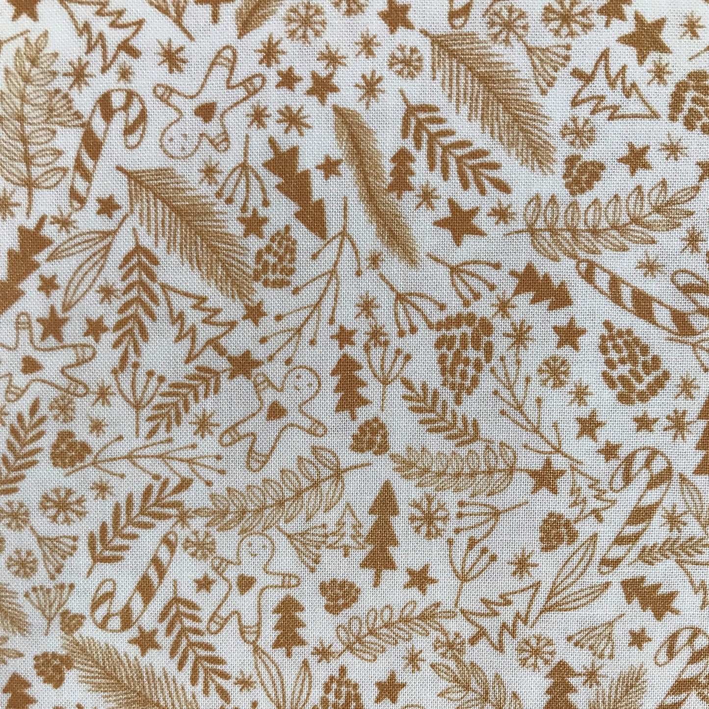 Goldie Feeling Eggshell Christmas Squad Mia Charro Freespirit Fabrics 100% Quilters Cotton Fabric Fetish