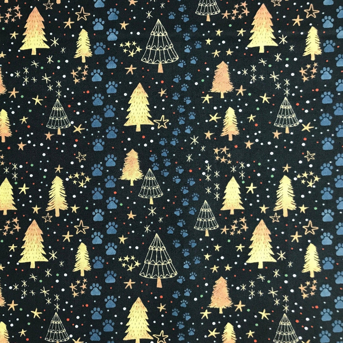 Follow the Tracks Navy Christmas Squad Mia Charro Freespirit Fabrics 100% Quilters Cotton Fabric Fetish