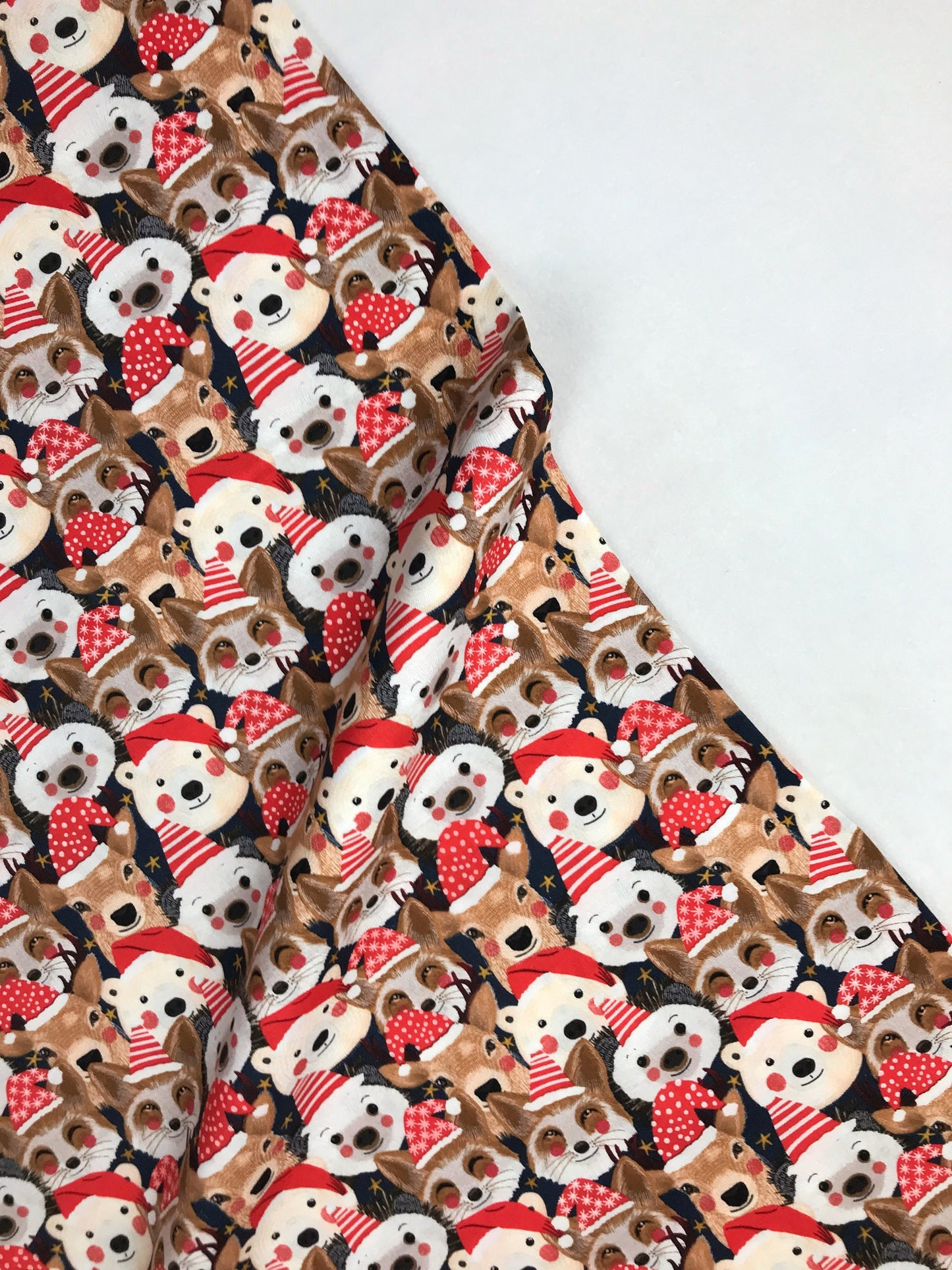 Wild Santa Navy Christmas Squad Mia Charro Freespirit Fabrics 100% Quilters Cotton Fabric Fetish