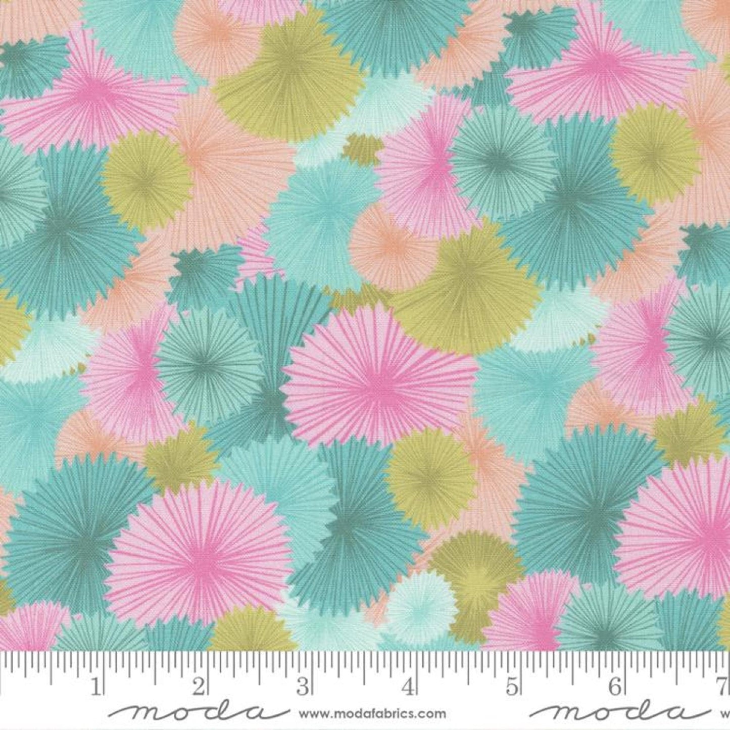 Paper Fans Pool Party Soiree Mara Penny Moda Quilters Cotton Fabric Fetish