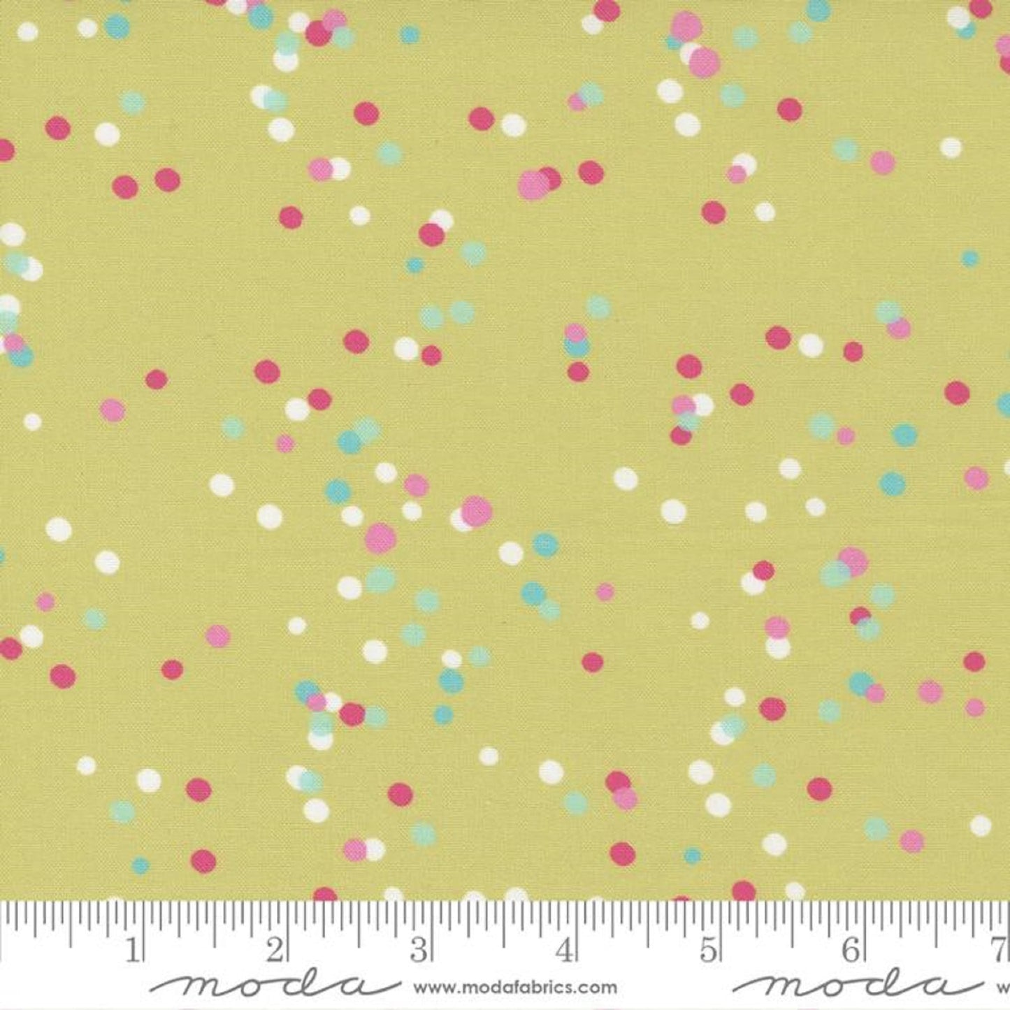 Confetti Dot Lime Soiree Mara Penny Moda Quilters Cotton Fabric Fetish