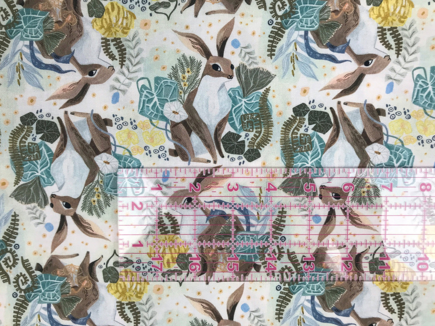 Rabbits Multi Botanica Rae Ritchie Dear Stella Fabric Quilters Cotton Fabric Fetish