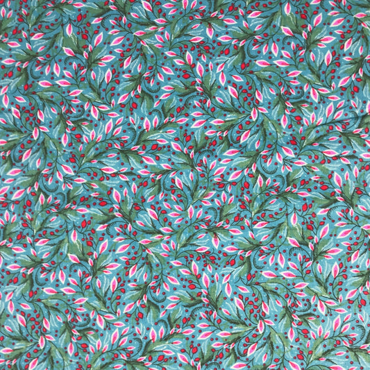 Festive Leaves Jolly Robins Beth Salt The Craft Cotton Co Quilters Cotton Fabric Fetish