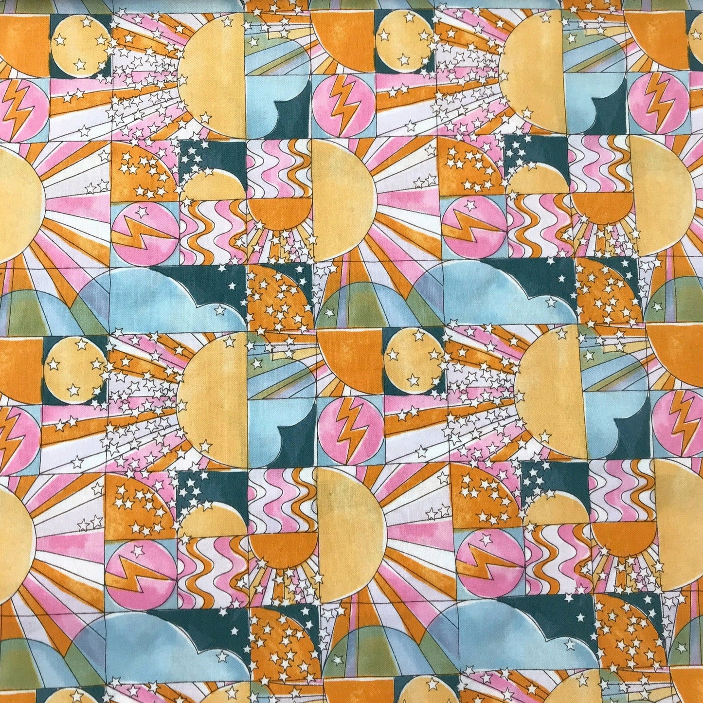 Sunshiny Day Yellow Multi Dreamscape Josephine Kimberling Figo Fabrics 100% Quilters Cotton Fabric Fetish