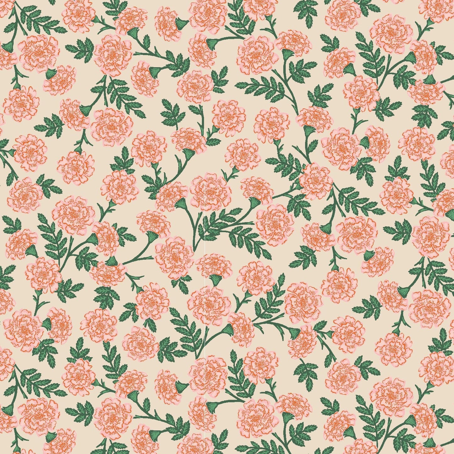 Dianthus Blush Bramble Anna Bond Rifle Paper Co Cotton + Steel 100% Quilters Cotton Fabric Fetish