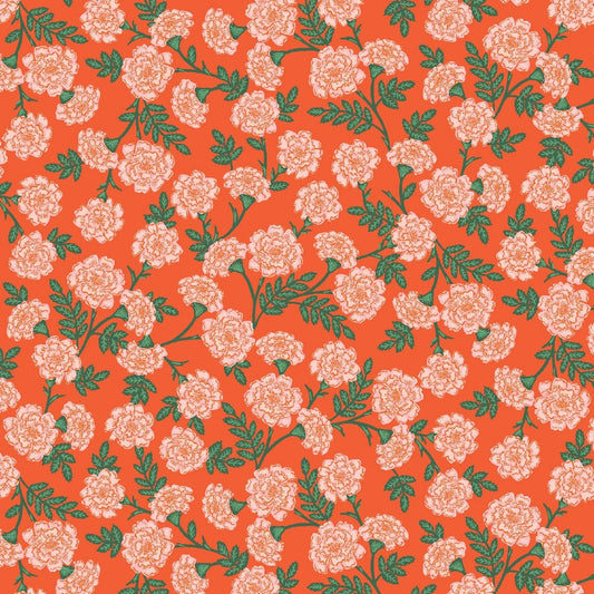 Dianthus Red Bramble Anna Bond Rifle Paper Co Cotton + Steel 100% Quilters Cotton Fabric Fetish