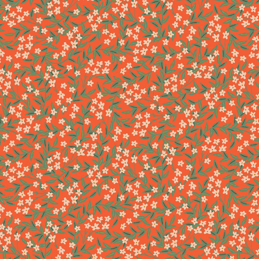 Daphne Red METALLIC Gold Bramble Anna Bond Rifle Paper Co Cotton + Steel 100% Quilters Cotton Fabric Fetish