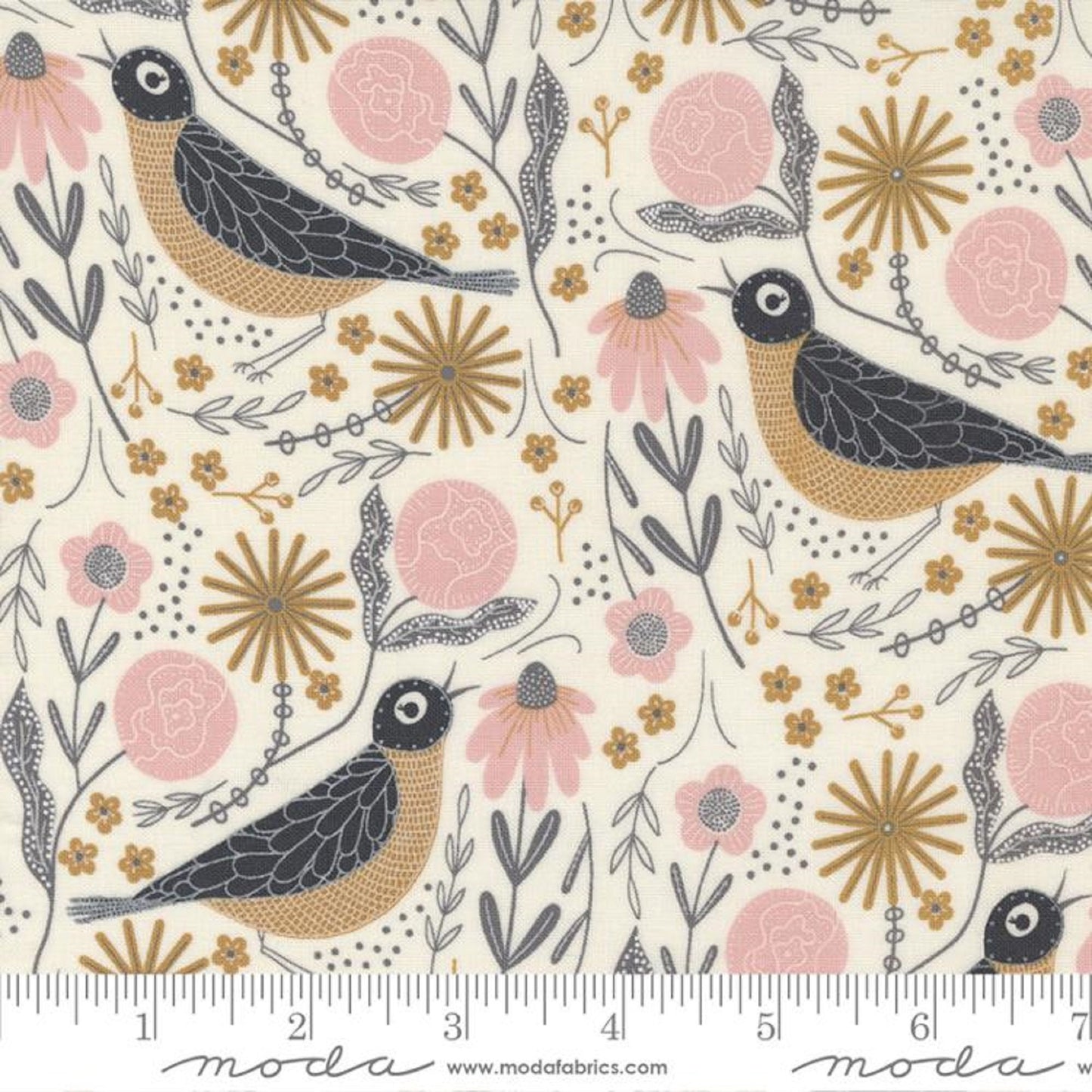 Songbird Cloud Sunshine Birdsong Gingiber Moda 100% Quilters Cotton Fabric Fetish