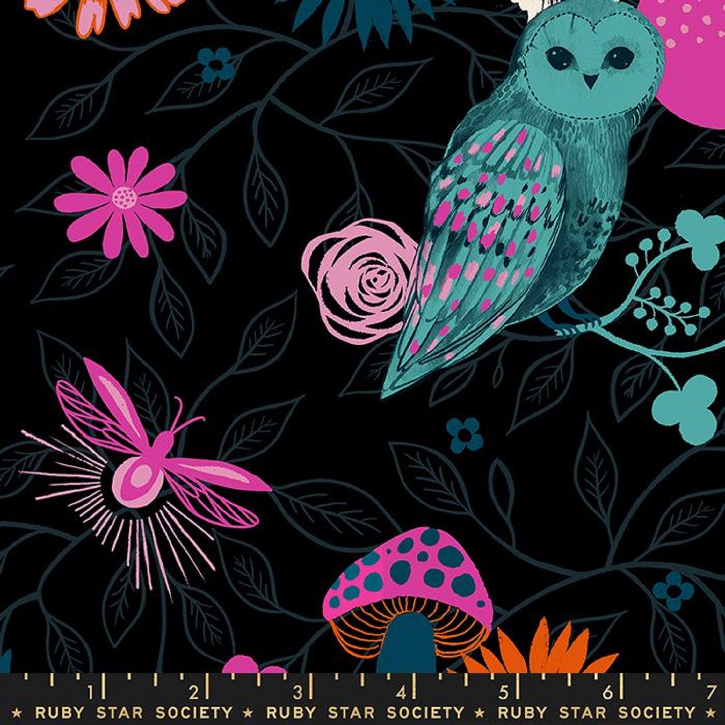 Twilight Black Firefly Sarah Watts Ruby Star Society Moda 100% Cotton Quilting Fabric Yardage Fabric Fetish