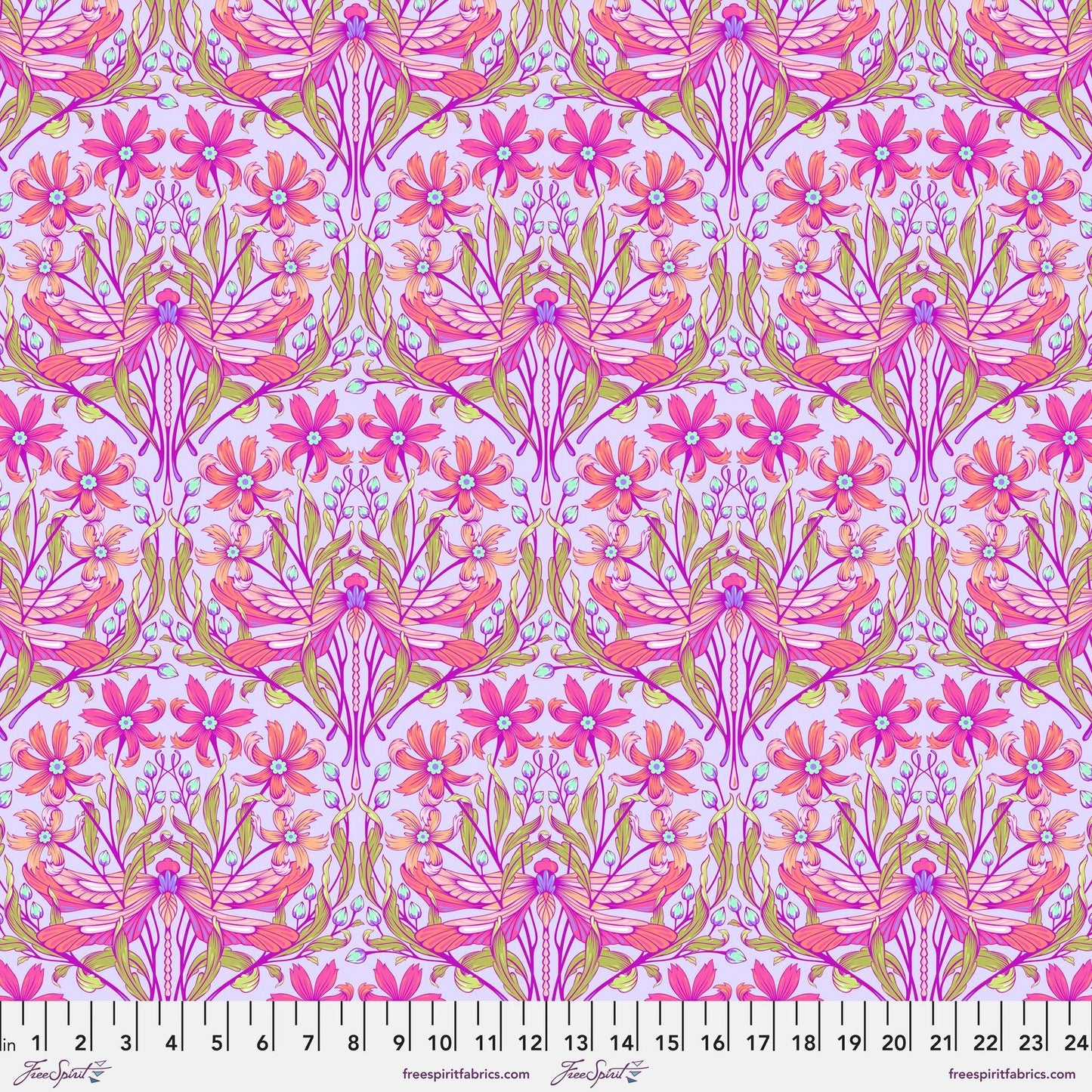 Dragon Your Feet Dusk Moon Garden Tula Pink Freespirit Fabrics 100% Quilters Cotton Fabric Fetish