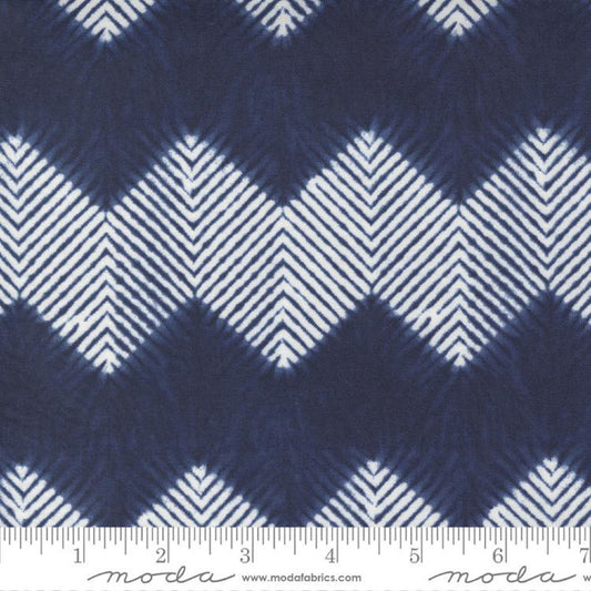 Yodo Stripes Chevron Shibori Indigo Kawa Debbie Maddy Moda 100% Quilters Cotton Fabric Fetish