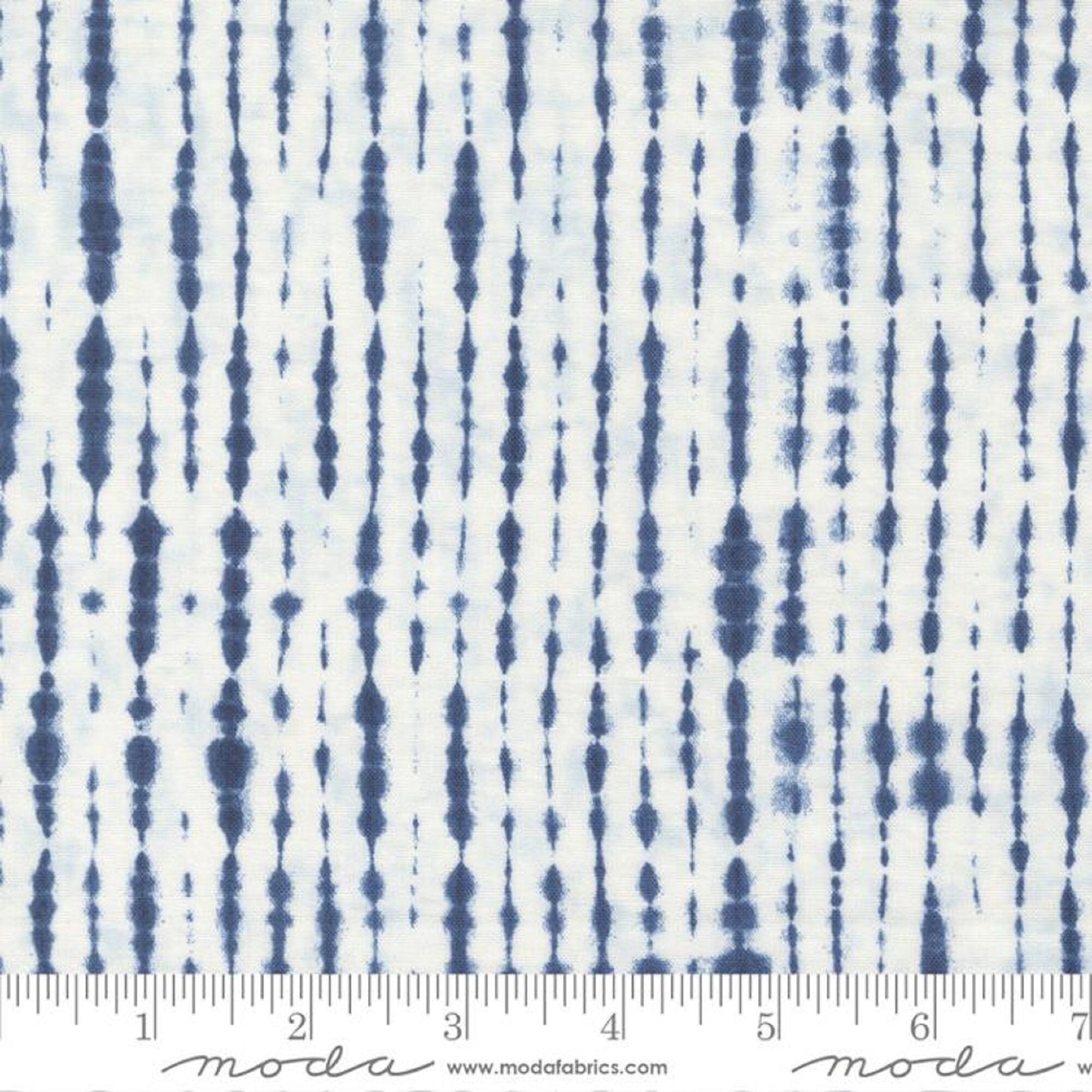 Arakawa Stripes Shibori Porcelain Sapphire Kawa Debbie Maddy Moda 100% Quilters Cotton Fabric Fetish