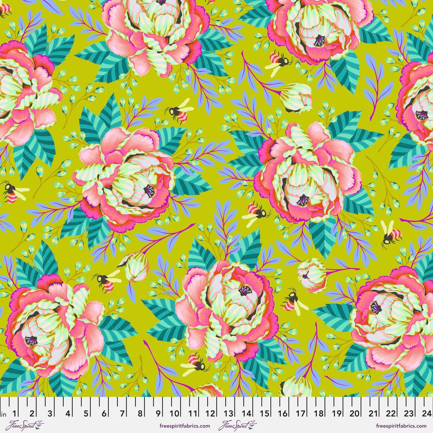 Kabloom Dawn Moon Garden Tula Pink Freespirit Fabrics 100% Quilters Cotton Fabric Fetish