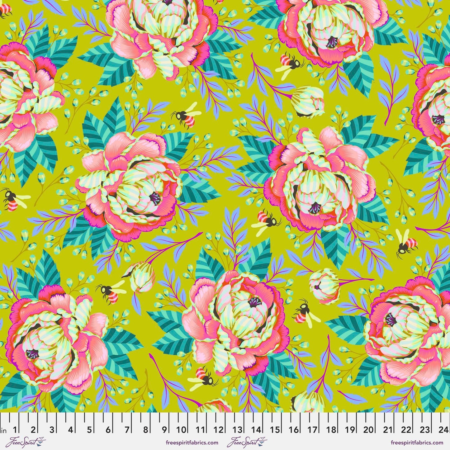 Kabloom Dawn Moon Garden Tula Pink Freespirit Fabrics 100% Quilters Cotton Fabric Fetish