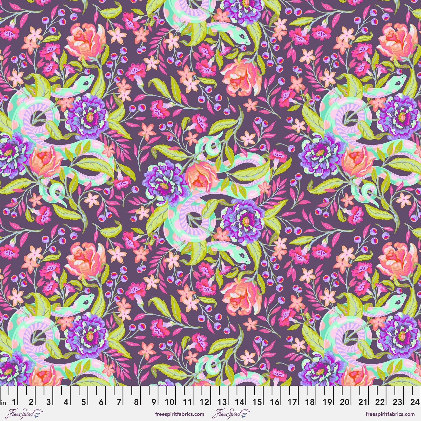 Hissy Fit Dusk Moon Garden Tula Pink Freespirit Fabrics 100% Quilters Cotton Fabric Fetish