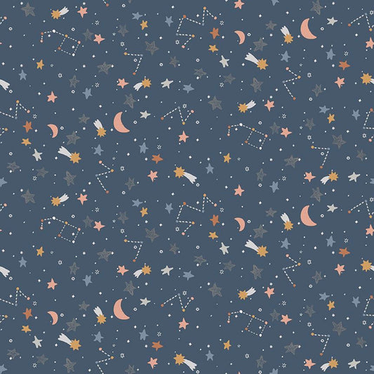 Out of this World Orion To the Moon House Designer Dear Stella Fabric Quilters Cotton Fabric Fetish