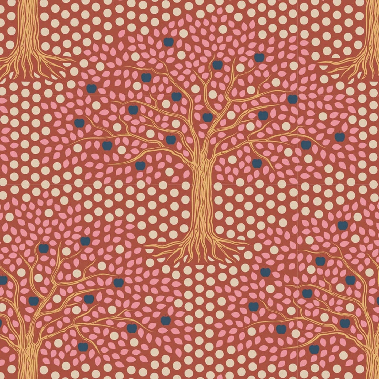 Applegarden Rust Hometown Tilda Fabric Tone Finnanger 100% Quilters Cotton Fabric Fetish