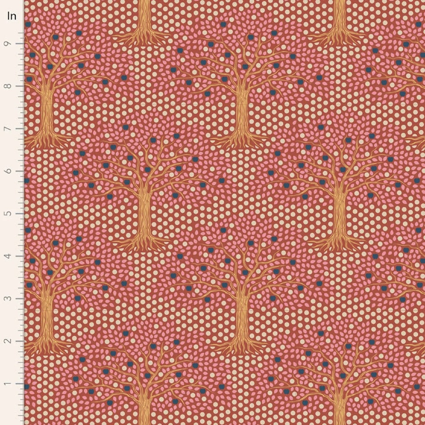 Applegarden Rust Hometown Tilda Fabric Tone Finnanger 100% Quilters Cotton Fabric Fetish