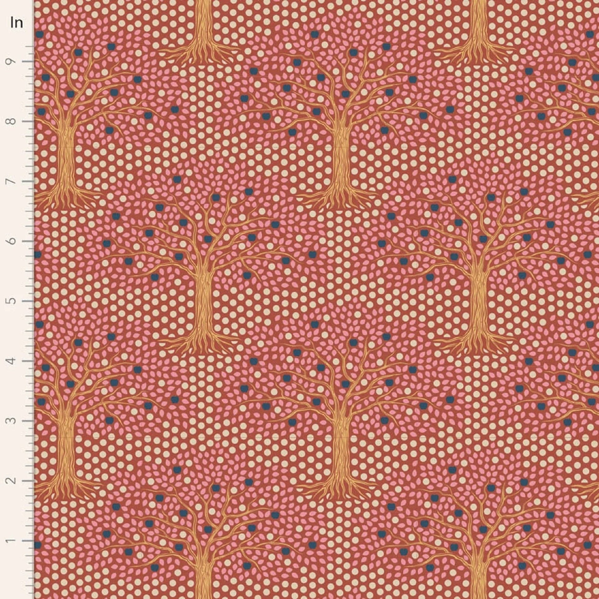 Applegarden Rust Hometown Tilda Fabric Tone Finnanger 100% Quilters Cotton Fabric Fetish