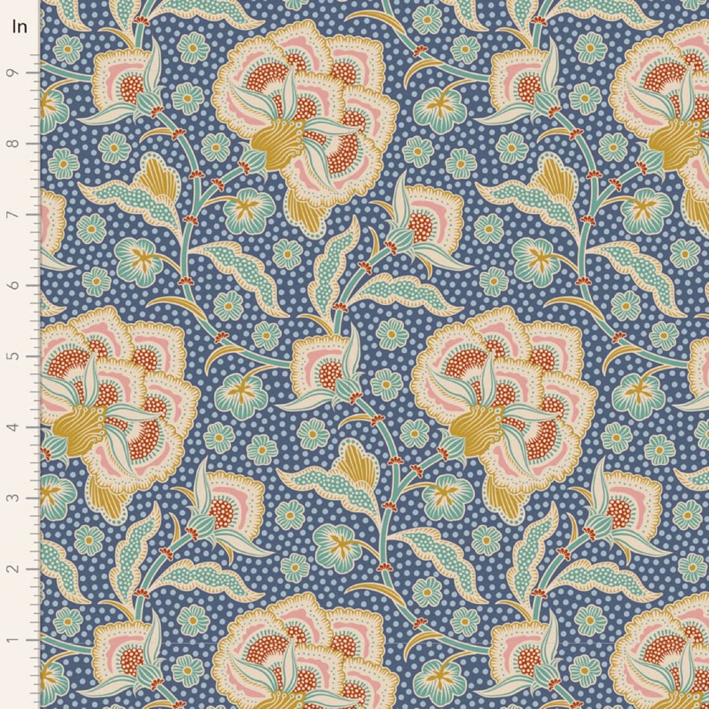 Eden Blue Hometown Tilda Fabric Tone Finnanger 100% Quilters Cotton Fabric Fetish