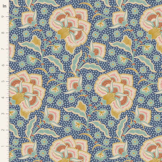 Eden Blue Hometown Tilda Fabric Tone Finnanger 100% Quilters Cotton Fabric Fetish