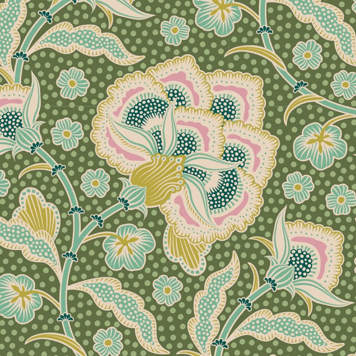 Eden Moss Hometown Tilda Fabric Tone Finnanger 100% Quilters Cotton Fabric Fetish