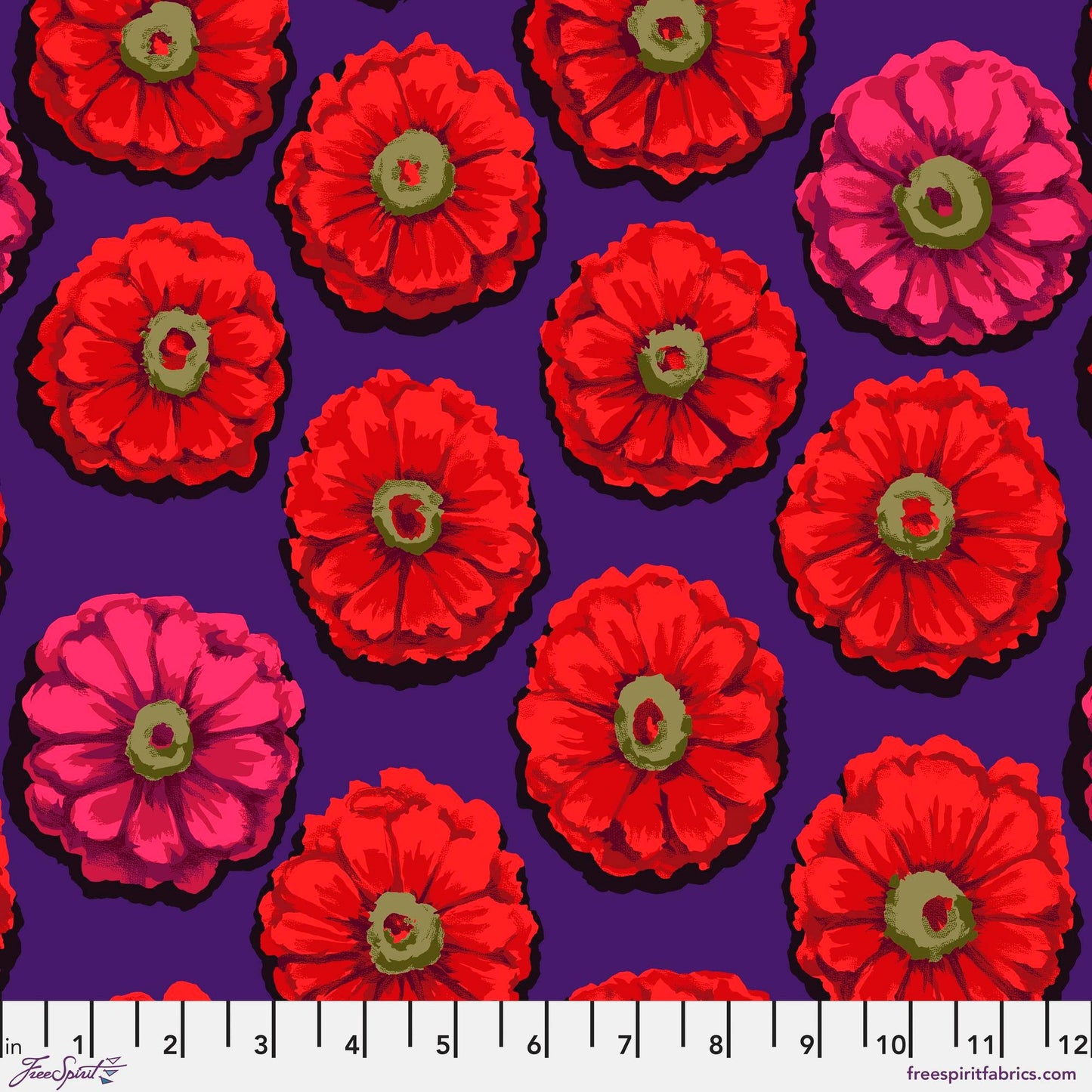 Zinnia Crimson 85 and Fabulous Kaffe Fassett Freespirit Fabrics 100% Quilters Cotton Fabric Fetish